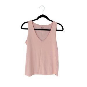 Madewell Pale Pink V-Neck Tank Top
